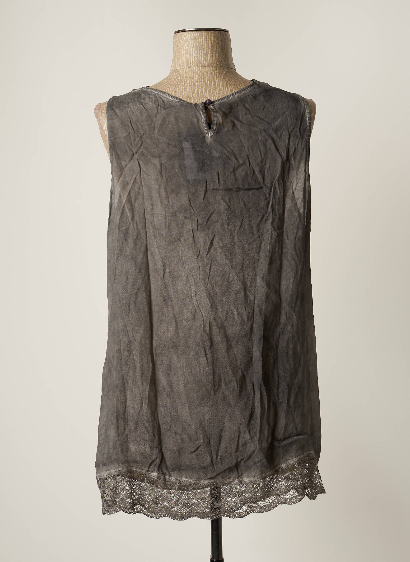 Lauren Vidal Tuniquesansmanche Femme couleur gris