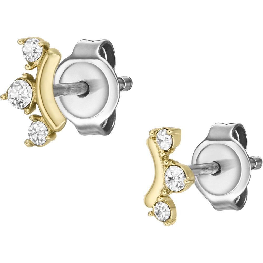 Fossil Boucles d'oreilles à fermoir à poussette Acier inoxydable Boucles d'oreilles