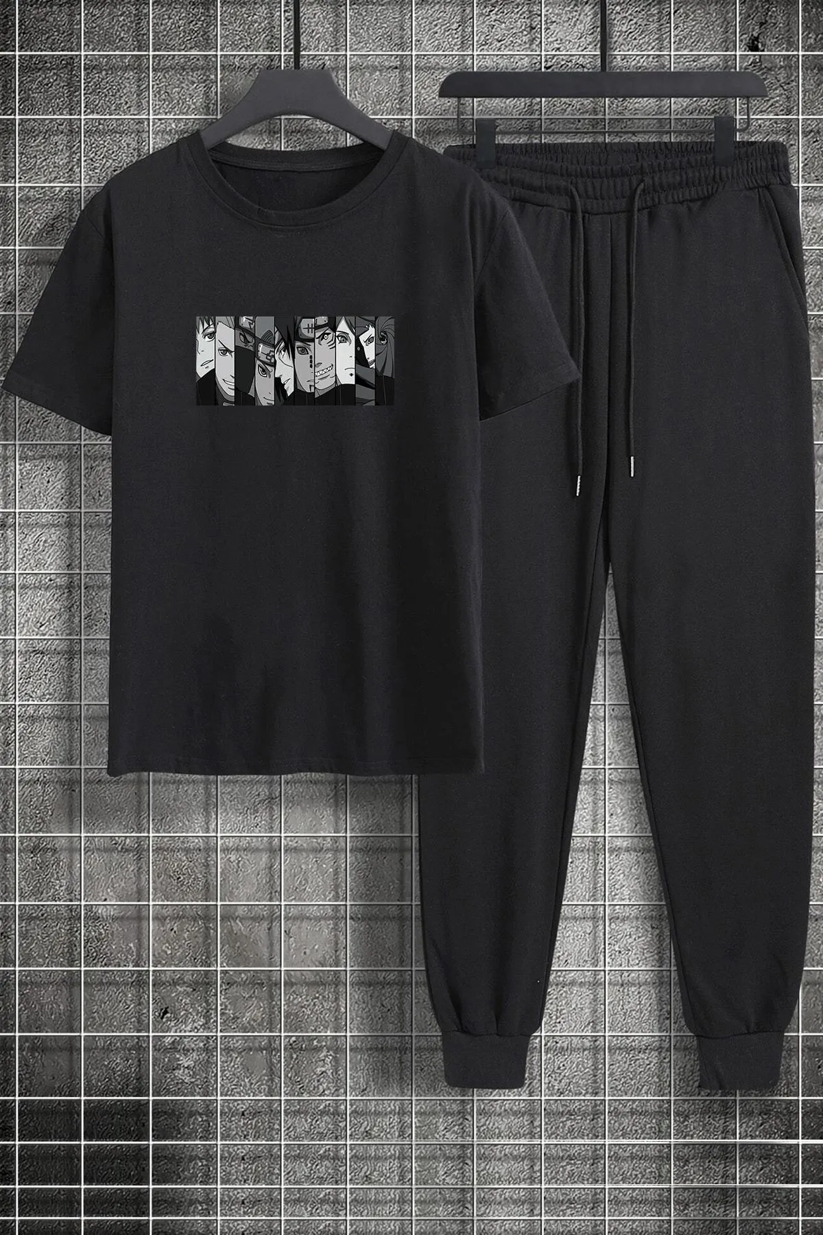 uyguntarz  Zweiteiliges Unisex-Trainingsanzug-Set mit Naruto-Aufdruck