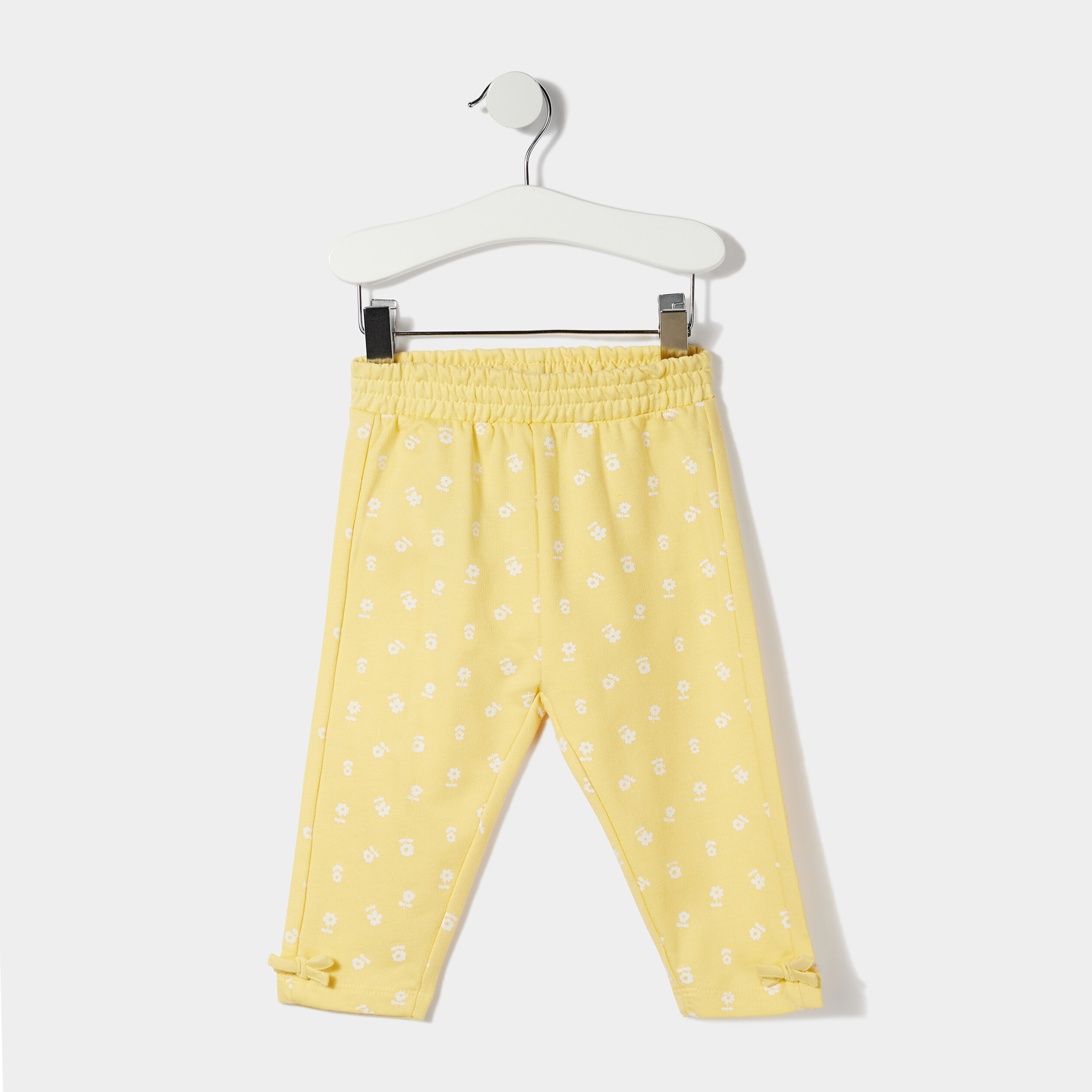 Pantalon taille élastiquée jaune clair bébé fille | La Halle