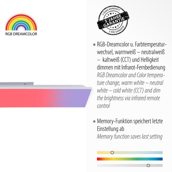 LED-Deckenleuchte Yukon, 26 W, 3.050 lm, 100 x 25 cm