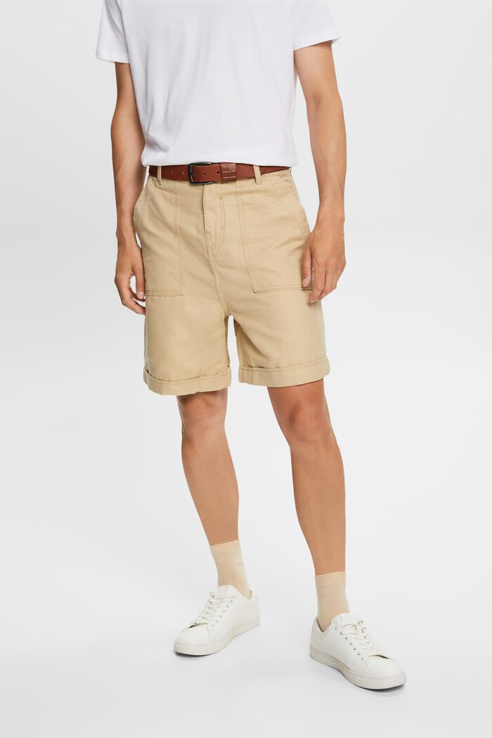 Bermudashorts, Baumwoll-Leinen-Mix
