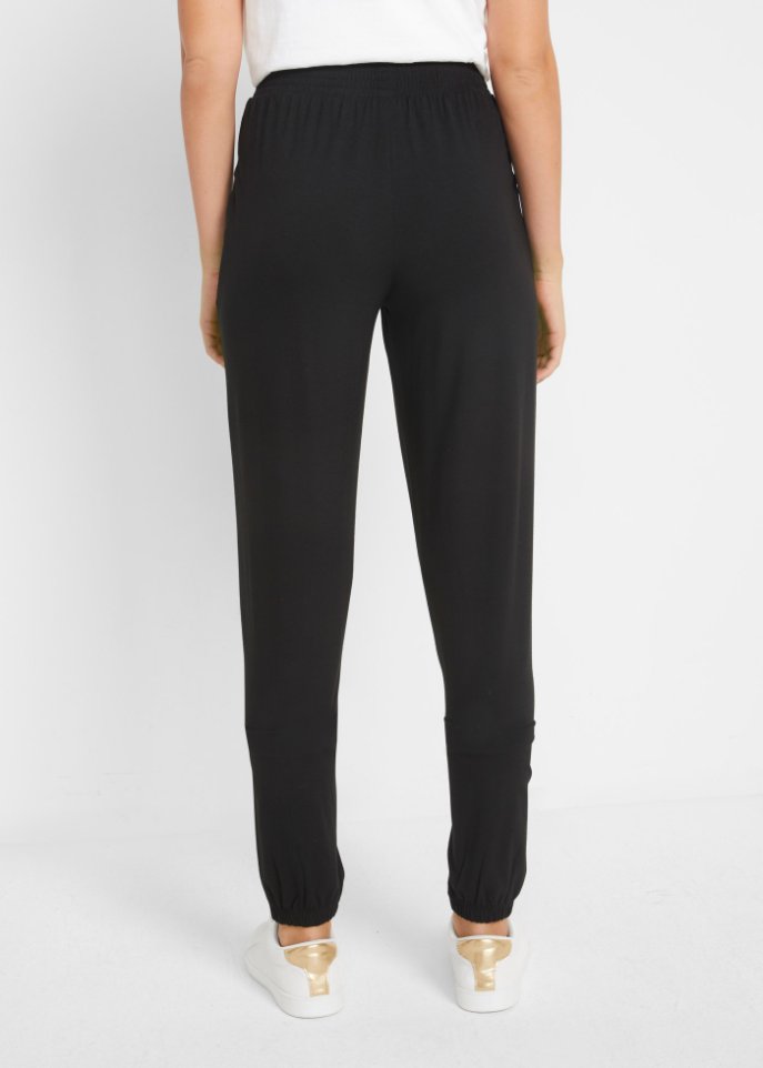 Leichte Jersey-Hose mit Bequembund und Gummizugsaum