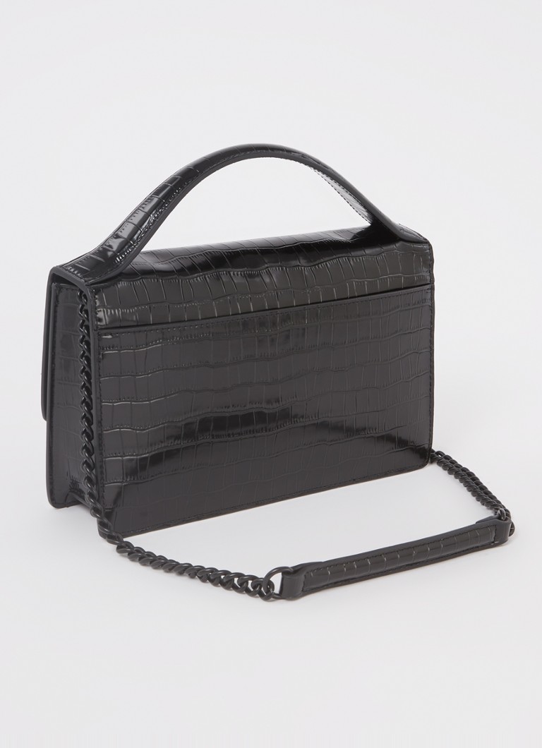 Kurt Geiger Bond -käsilaukku nahkaa, jossa krokotiilikuviointi ja irrotettava olkahihna.