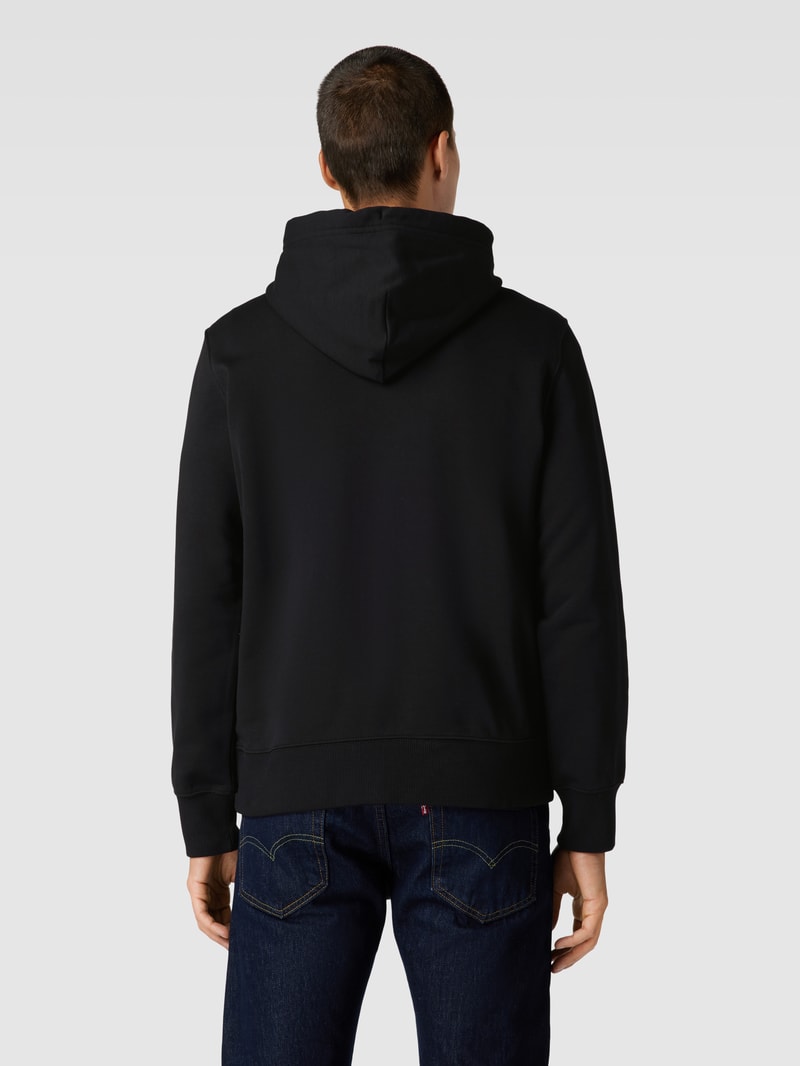 Sweatjacke mit Kapuze in schwarz