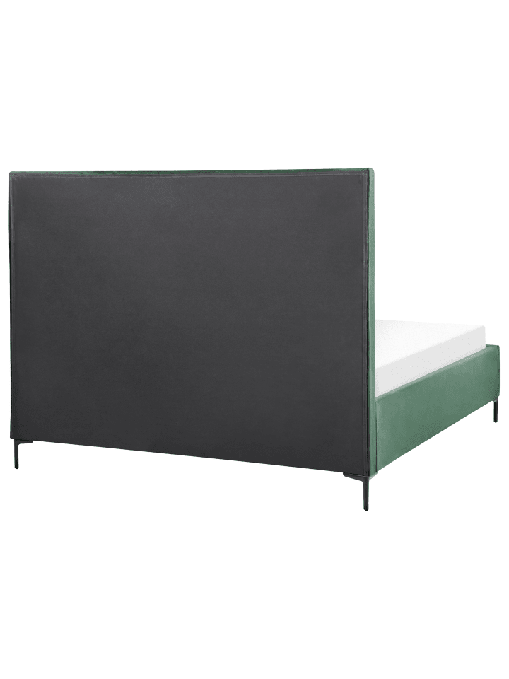 Beliani Doppelbett SEZANNE in Grün/Schwarz - (W) 190 x (H) 142 x (L) 215 cm günstig kaufen onesize