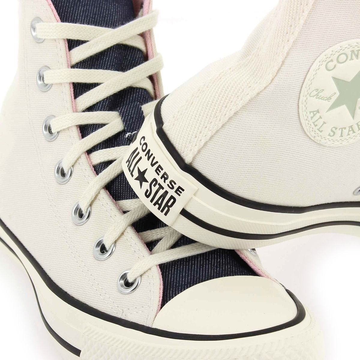 Converse  CHUCK TAYLOR ALL SATR DENIM FASHION - Blanc jean