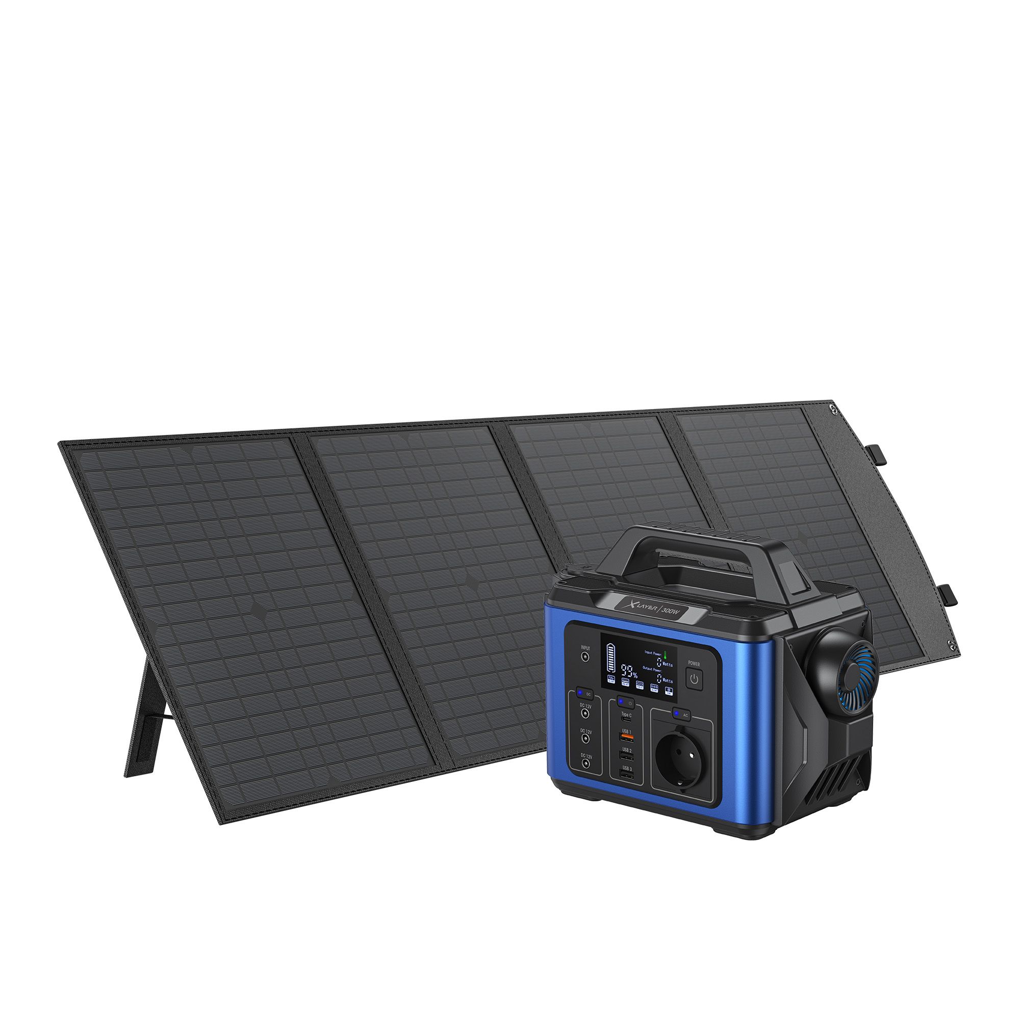 XLayer Bundle 300 Watt Powerstation mit 80W Solar Panel