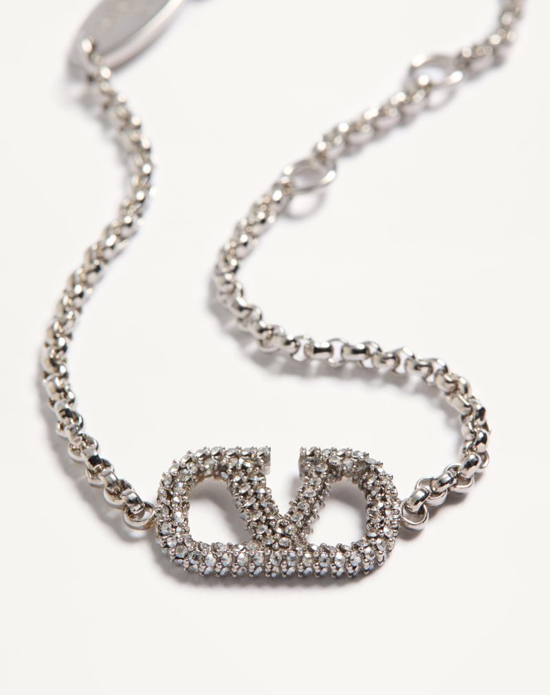 VLogo signaturarmbånd i metal og Swarovski®-krystaller