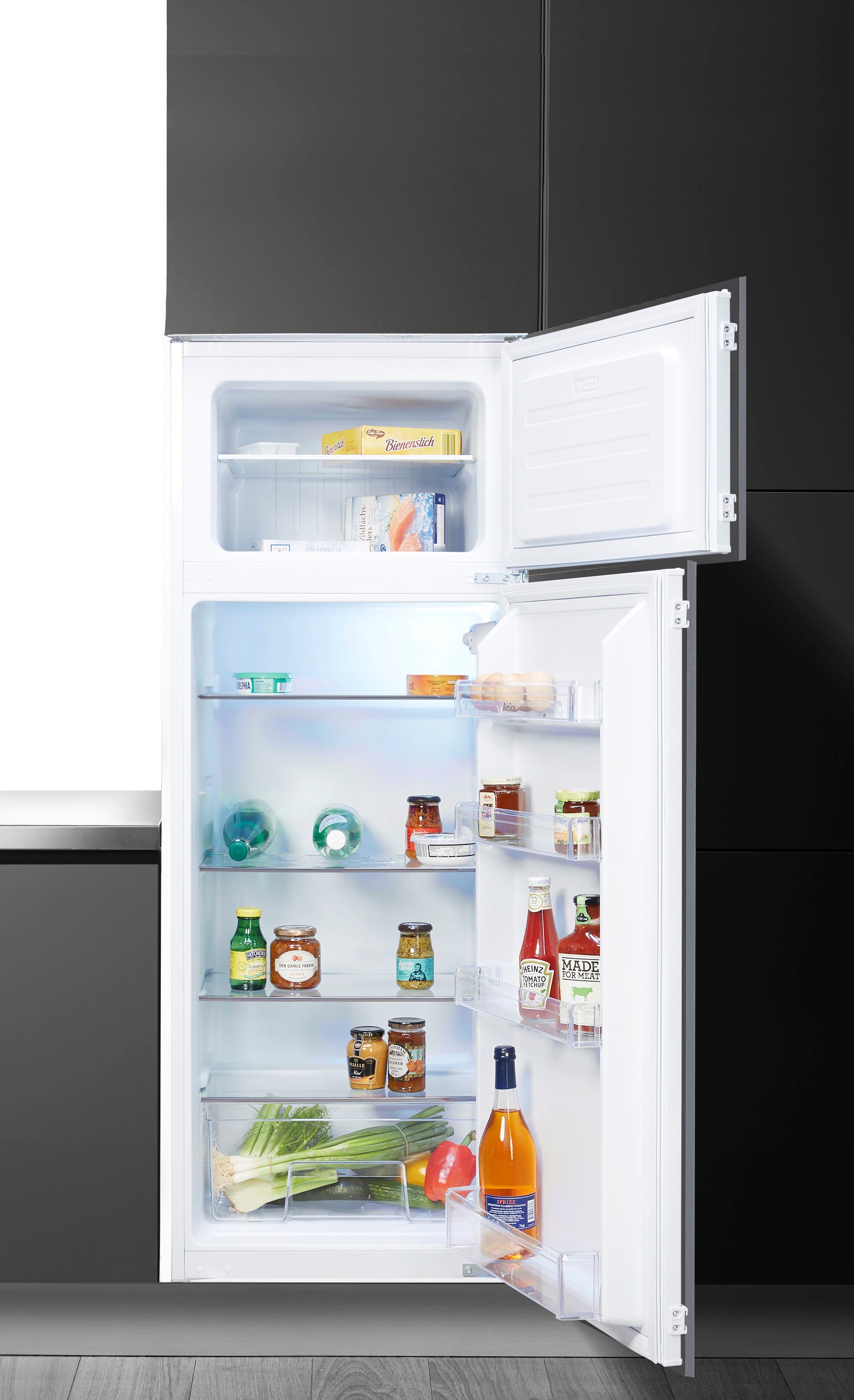 Amica Einbaukühlgefrierkombination EDTS 374 900, 144 cm hoch, 54 cm breit, LED- Beleuchtung