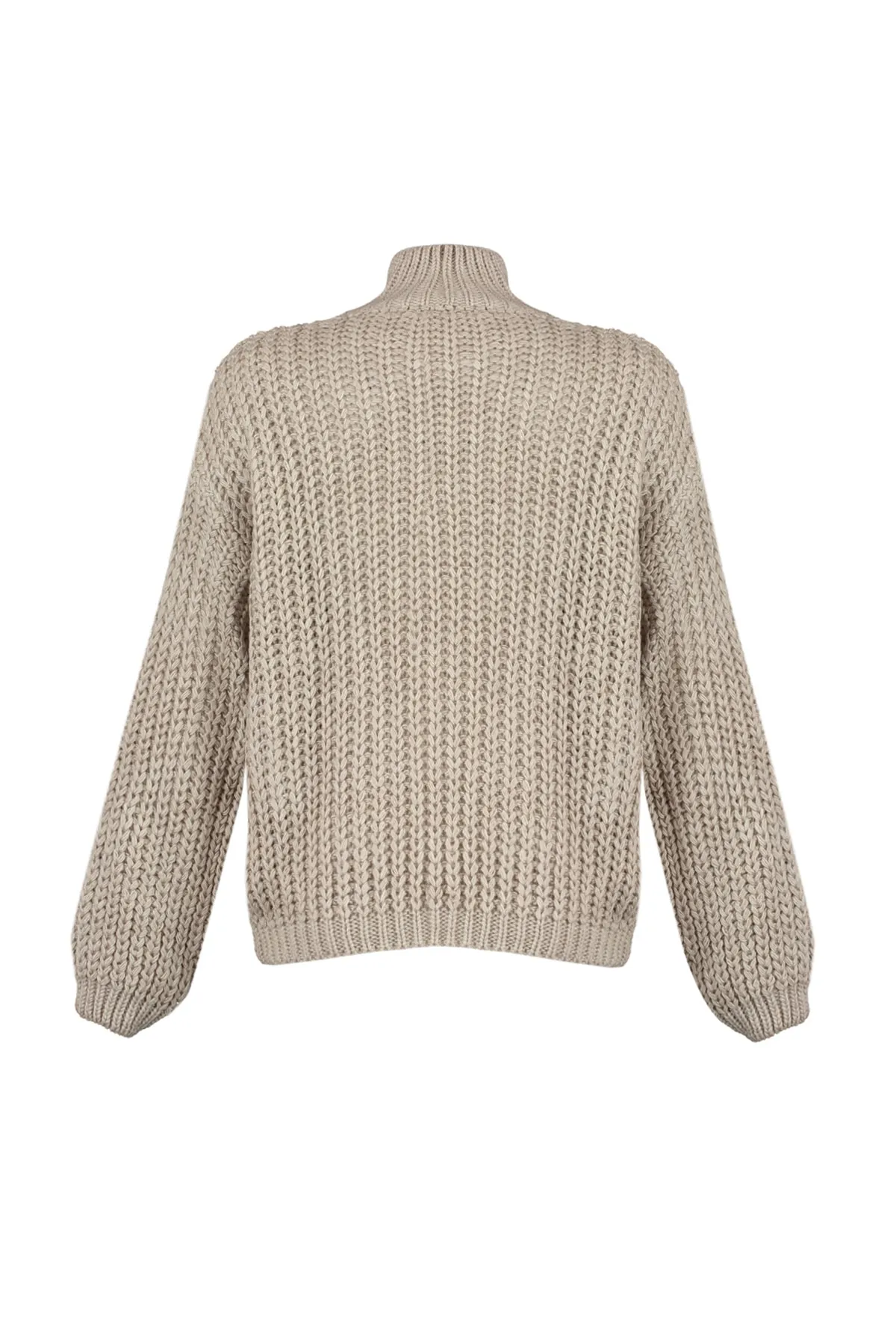 Trendyol Collection  Stone Wide Fit Weicher, strukturierter Basic-Strickpullover TWOAW23KZ01810