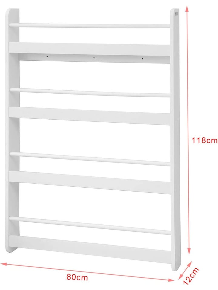 SoBuy Kinderregal in Weiß - (B)80 x (H)118 x (T)12cm günstig kaufen onesize