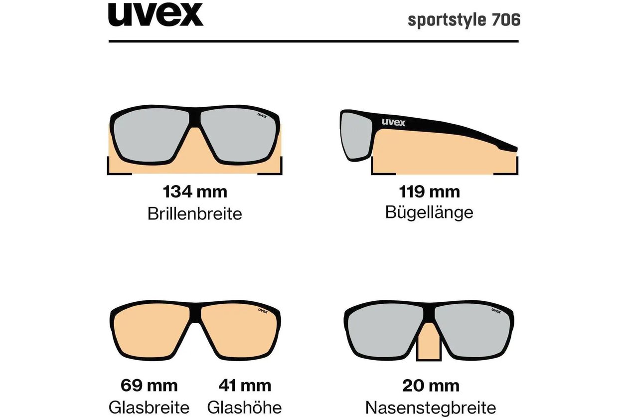 Uvex Sportstyle 706 Silver Pl. Matt / Ltm. Silver