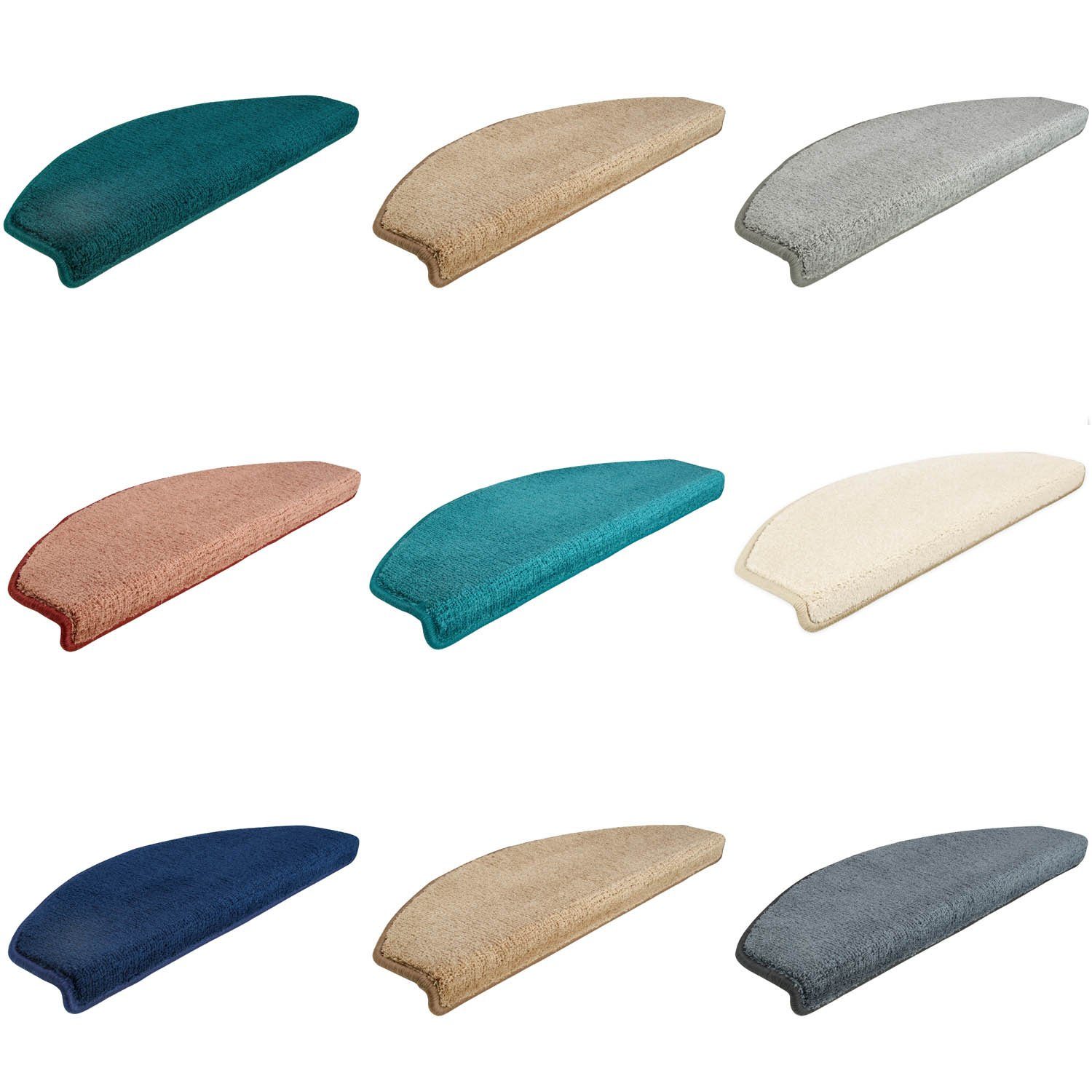 Stufenmatte Stufenmatten Sweet Halbrund Türkis 15 Stück, Metzker®, halbrund, Höhe: 14 mm, 15 Stück im Set - Türkis