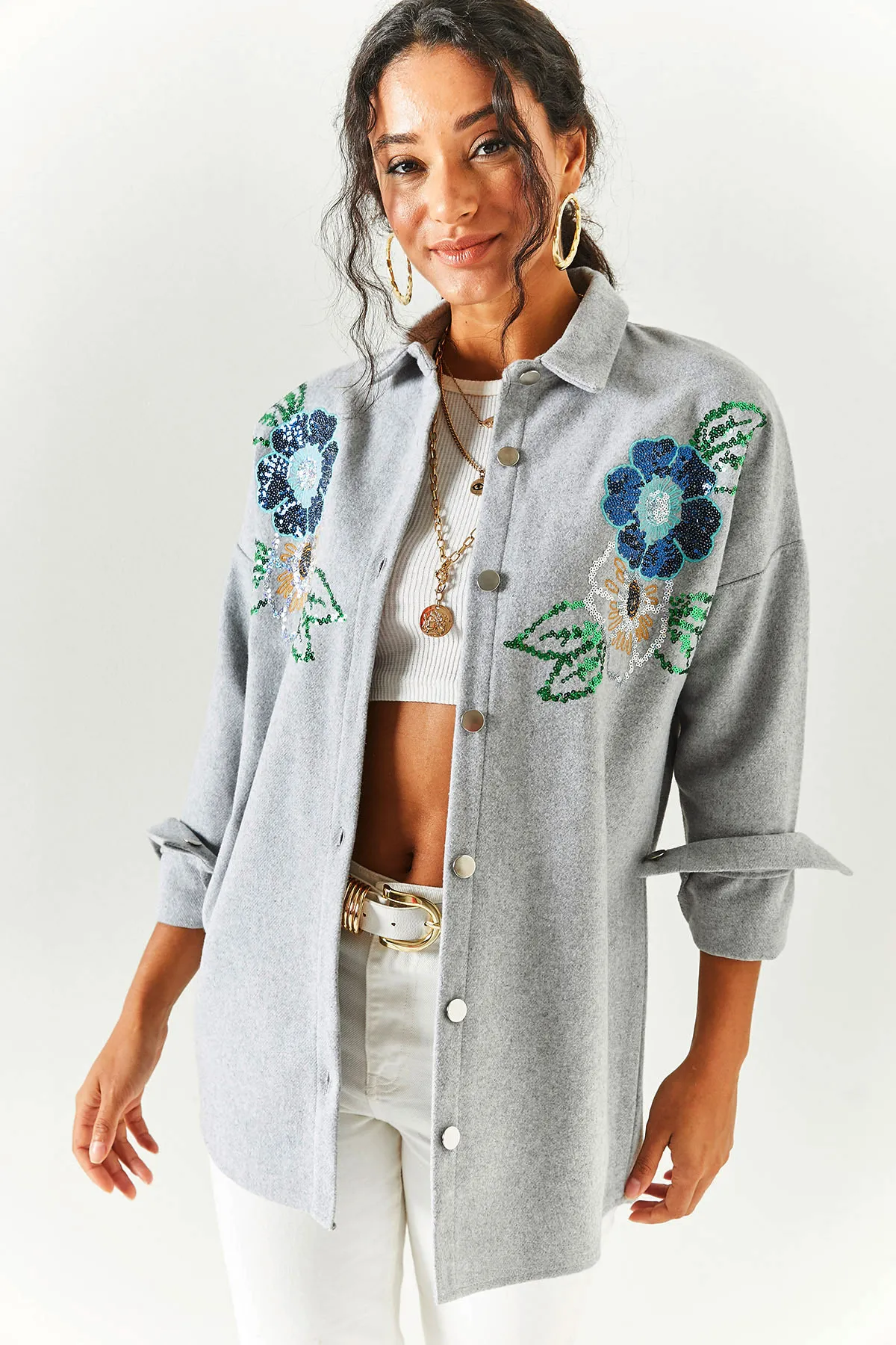 Olalook  Hemd - Grau - Regular Fit