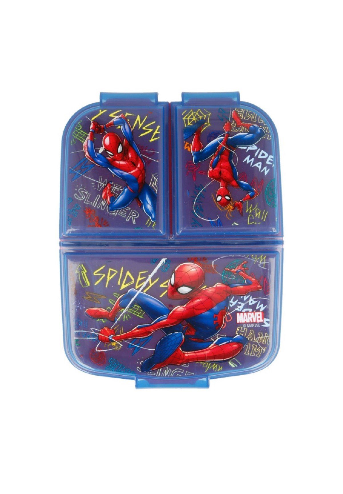 Spiderman Lunchbox Brotdose, Vesperdose mit 3 Fächern BPA-frei