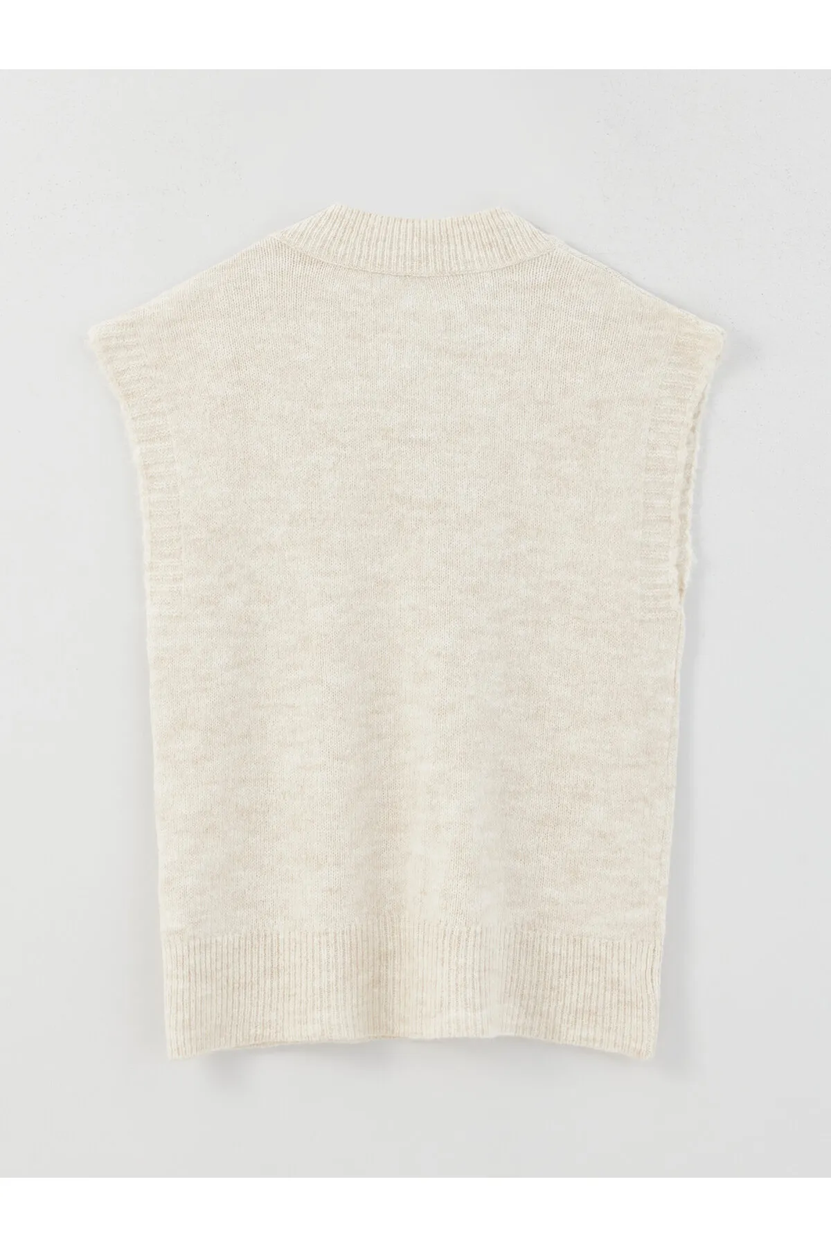 LC Waikiki  Strickweste - Ecru - Oversized