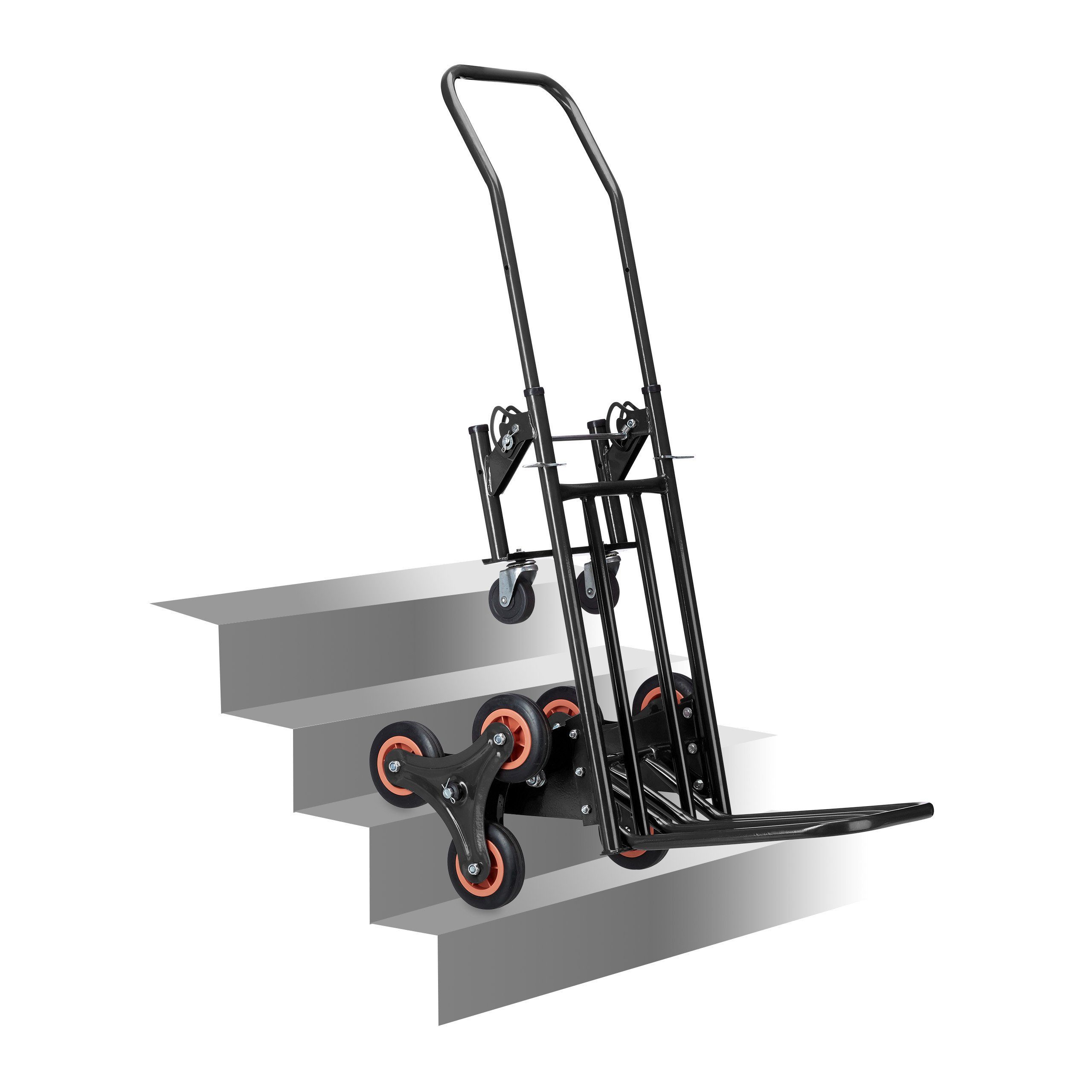 relaxdays Treppensackkarre Sackkarre Treppensteiger schwarz