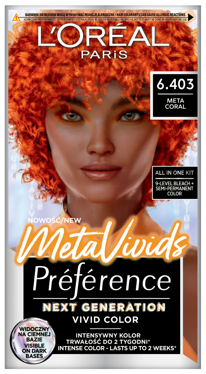 „Preference Metavivids“ plaukų dažai, 6.403 koralų