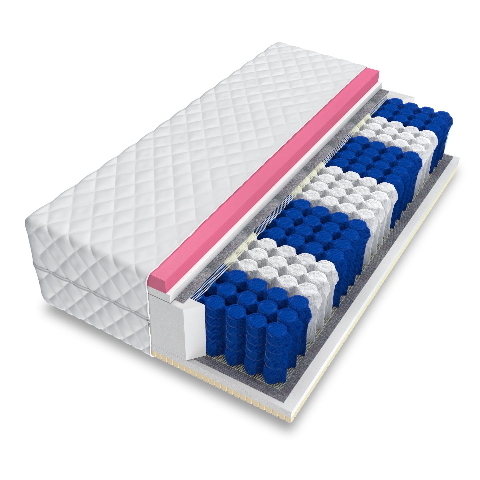 Taschenfederkernmatratze HATI, FDM, 28 cm hoch, (1), Wendematratze, 7 Zonen, H2/H3
