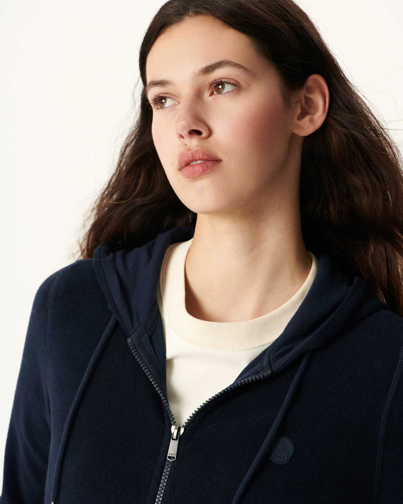 Veste zipée éponge Marine Corail
