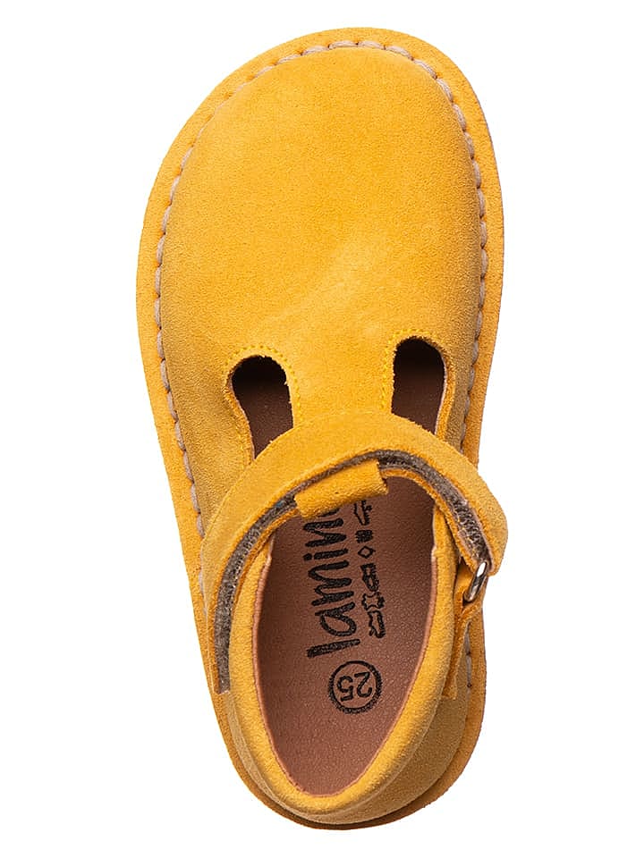 lamino Leder-Barfuß-Halbsandalen in Gelb günstig kaufen 26