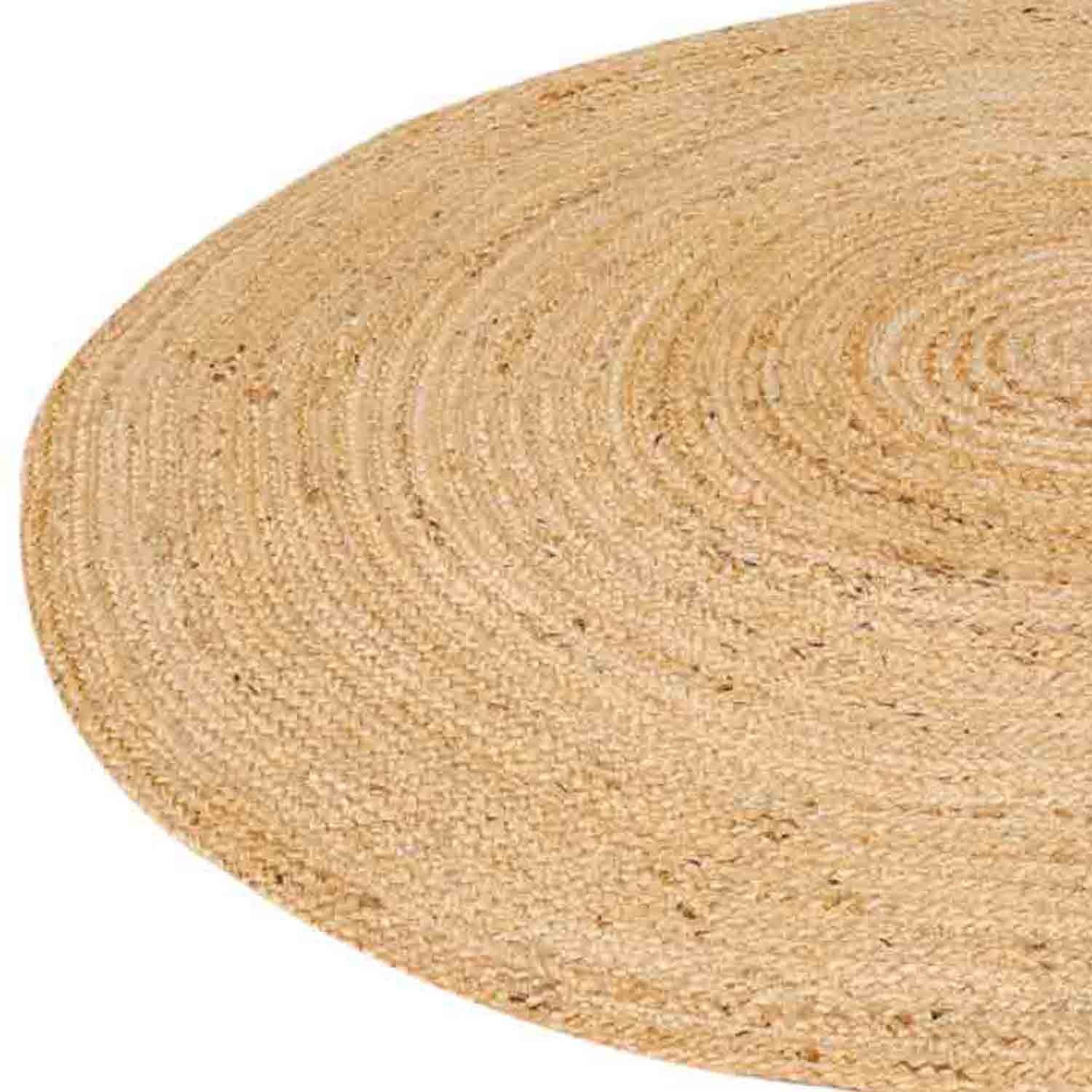 Teppich Jute Teppich Tamani Natur rund, Teppich-Läufer im Boho-Style, Casa Moro, rund, aus 100% Naturfaser Jute handgeflochten, Für einfach schöner Wohnen