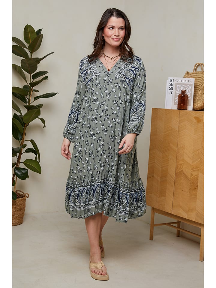 Curvy Lady Kleid in Khaki günstig kaufen
