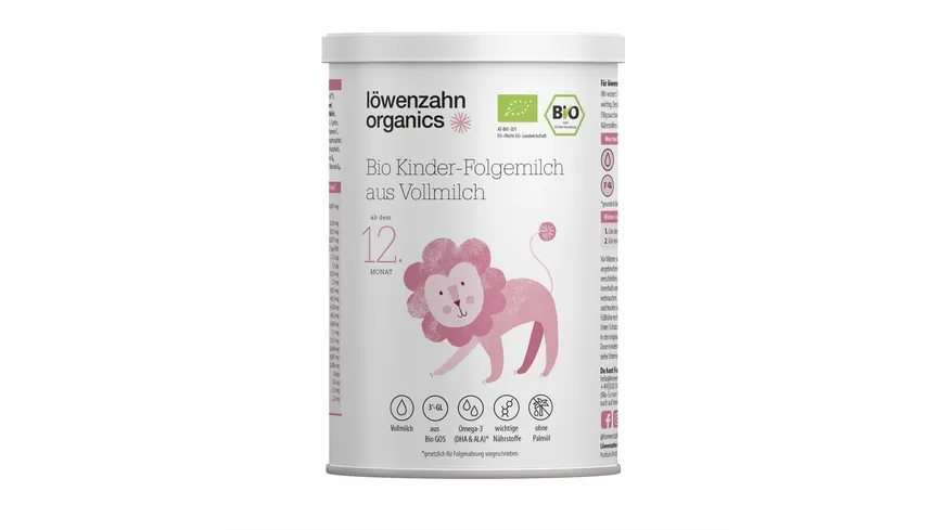 löwenzahn Bio Kinder-Folgemilch ab dem 12. Monat aus Vollmilch 400 g