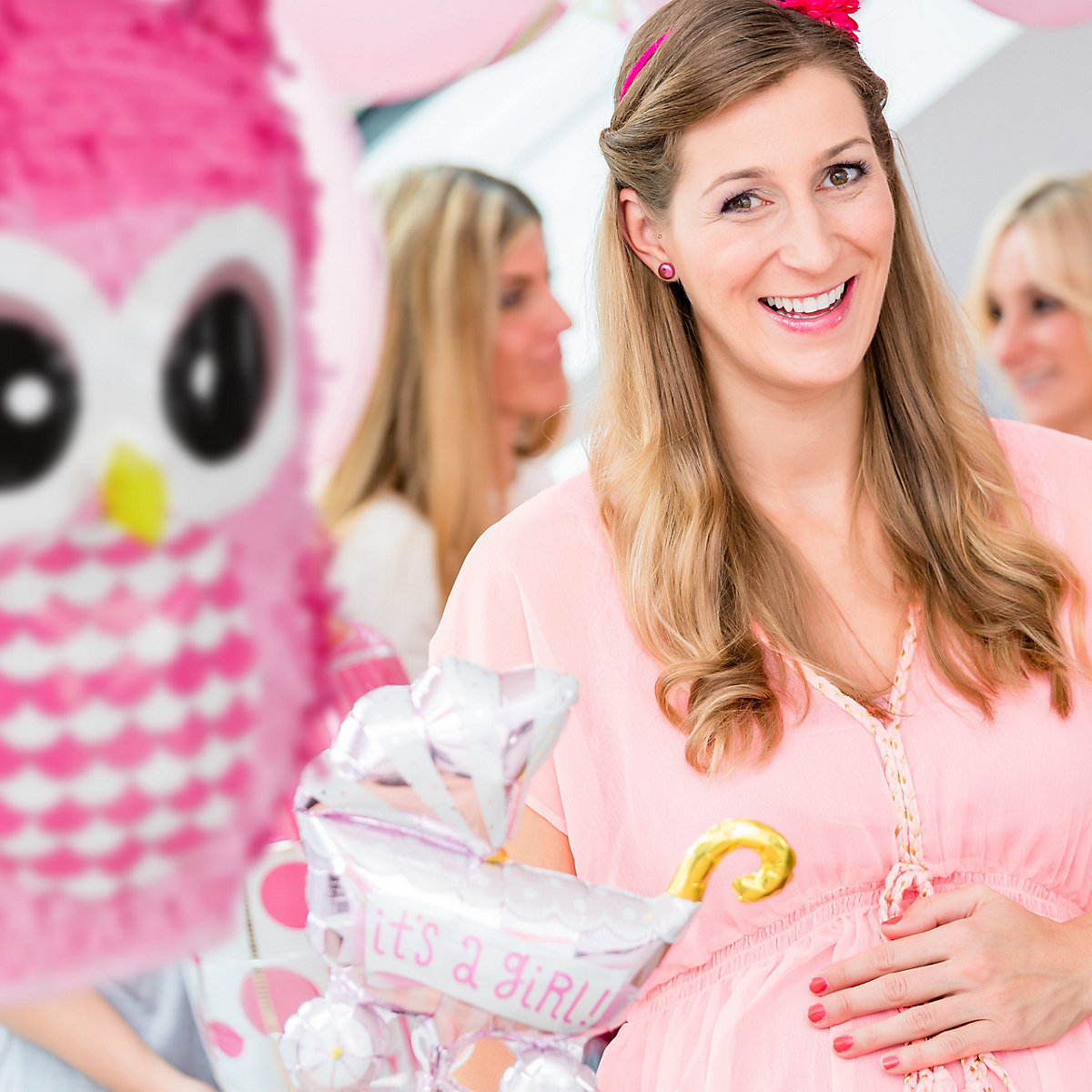 Pinata Eule in Pink