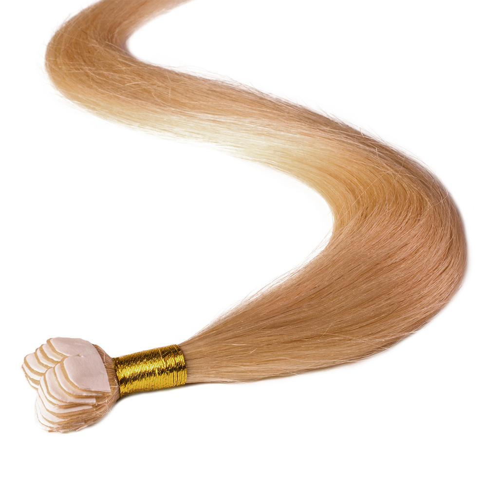 hair2heart Extensions adhesives Mini Tape Premium cheveux naturels #27 Blond doré foncé extensions