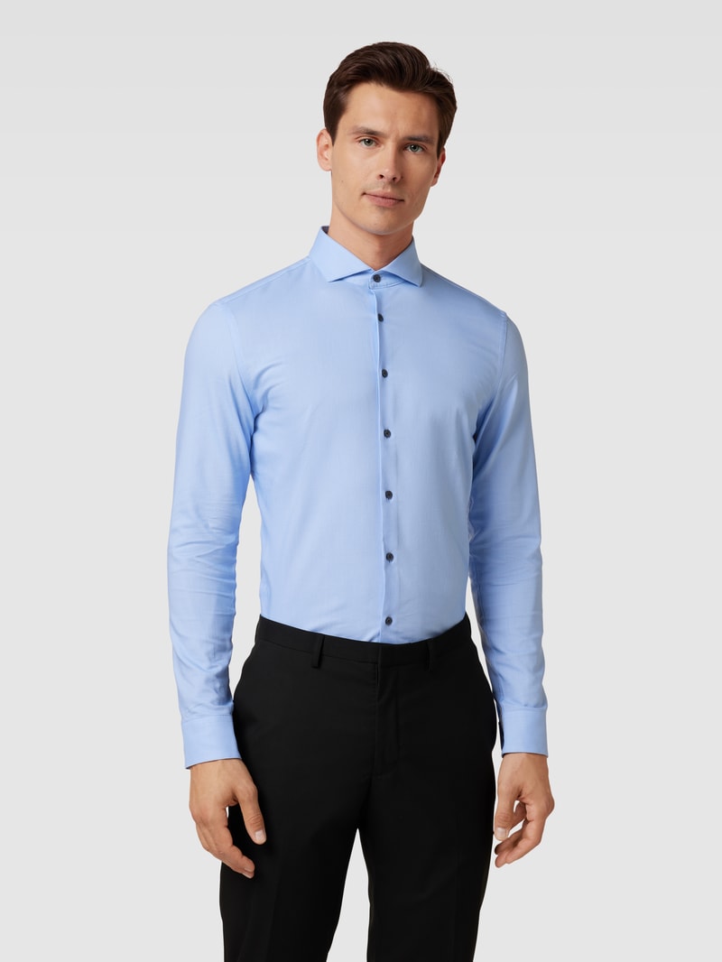 Business-Hemd mit Kentkragen in bleu