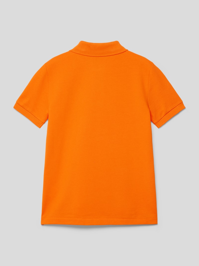 Poloshirt mit Label-Stitching in orange