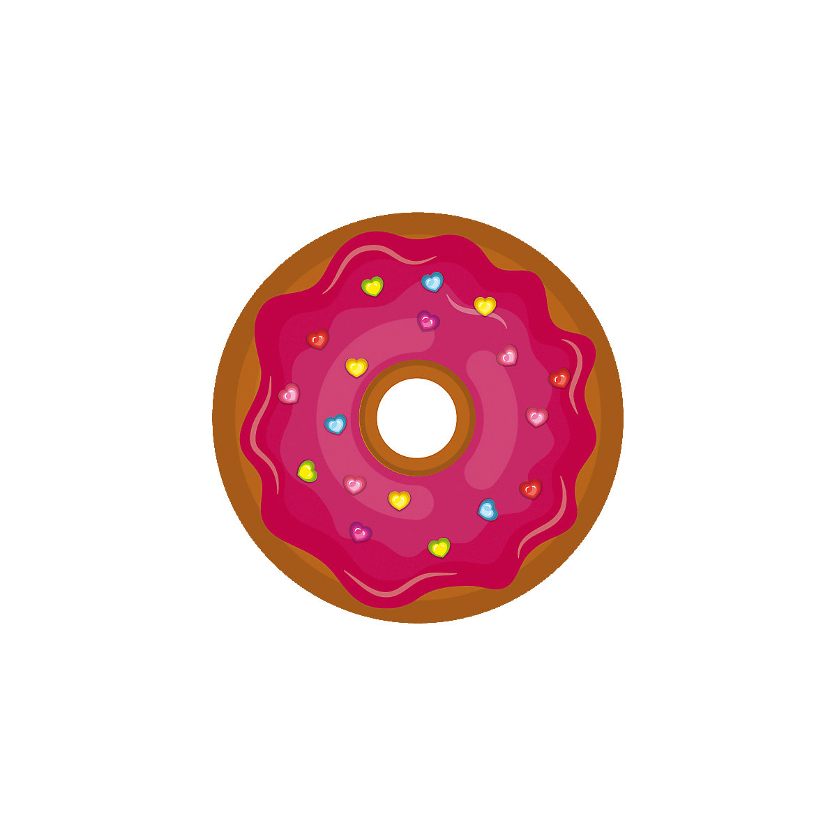 Kinderteppich Ultrasoft Donut, pink, 75 x 75 cm