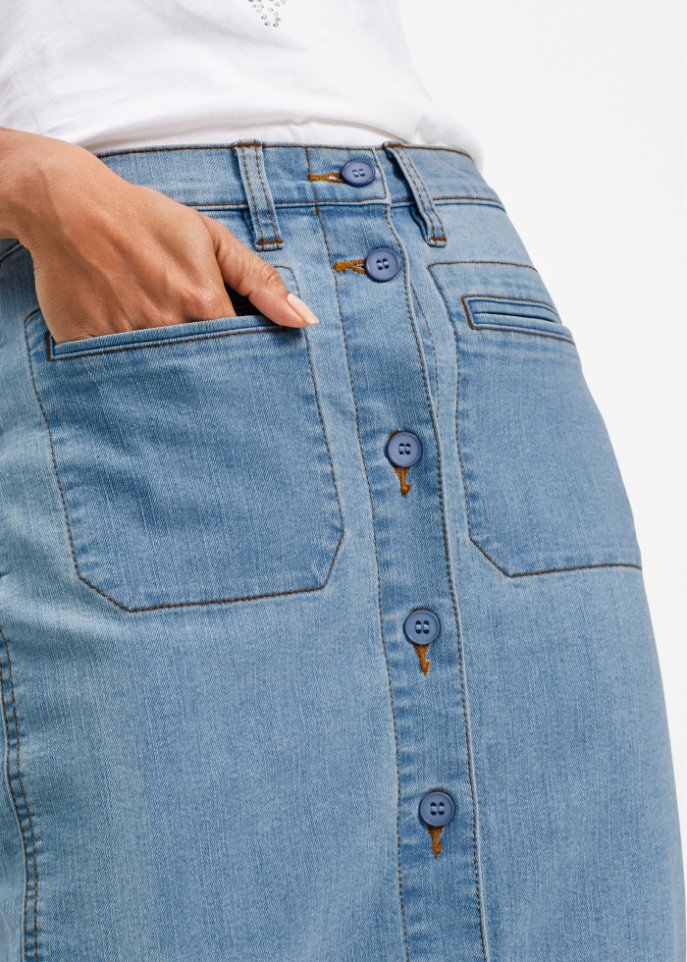 Jeansrock mit Knöpfen