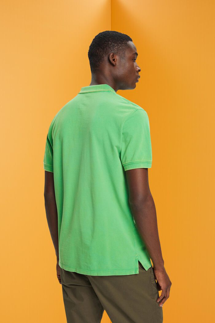 Poloshirt aus Stone-Washed-Baumwollpikee