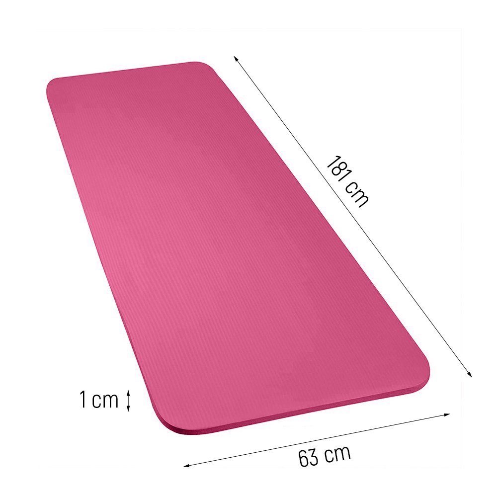 cofi1453 Yogamatte Gymnastische rutschfeste Matte zum Trainieren von 181 cm x 63 cm x 1 cm Yogamatte Frauen Männer Fitness Training Gymnastik