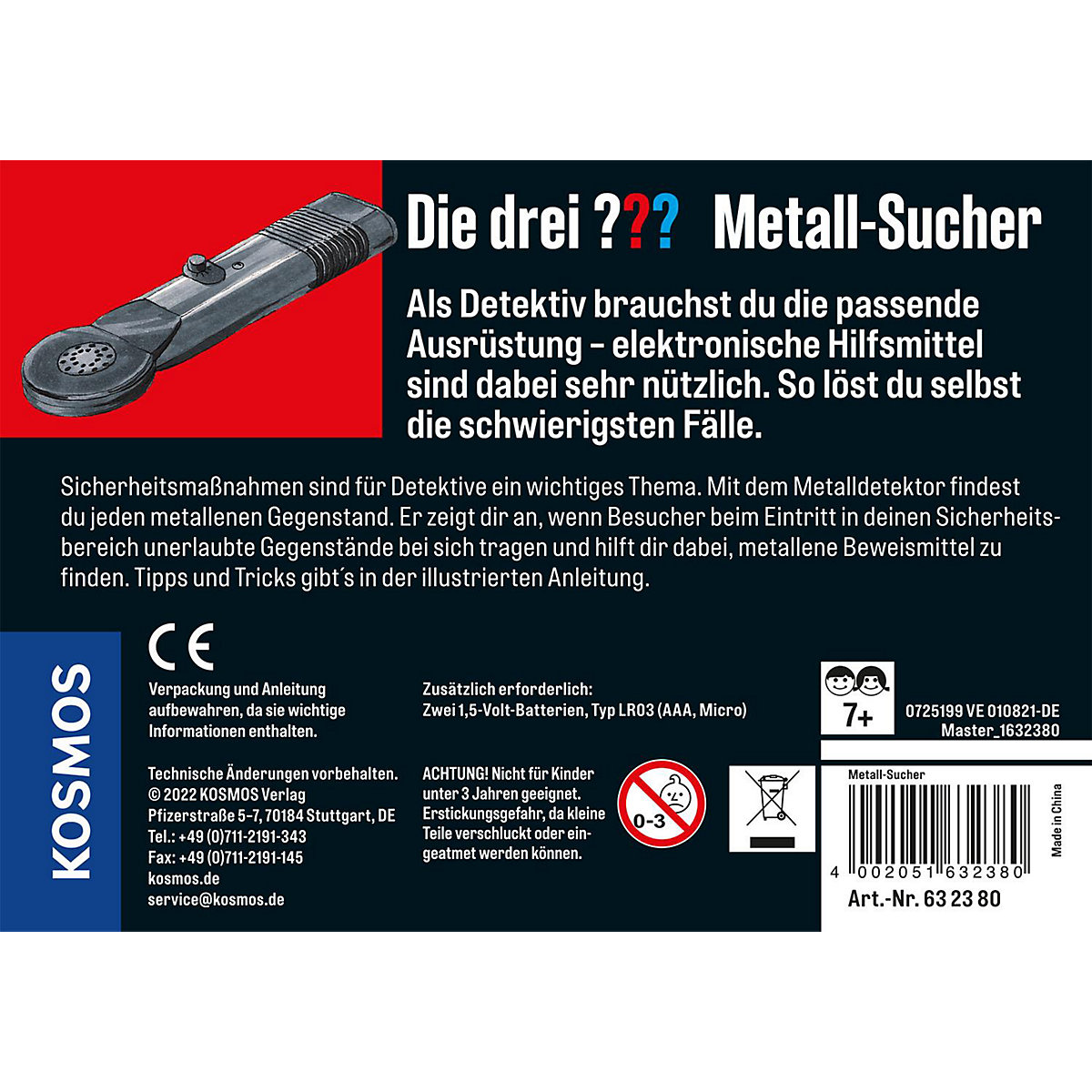 Die drei : Metall-Sucher (Experimentierkasten)