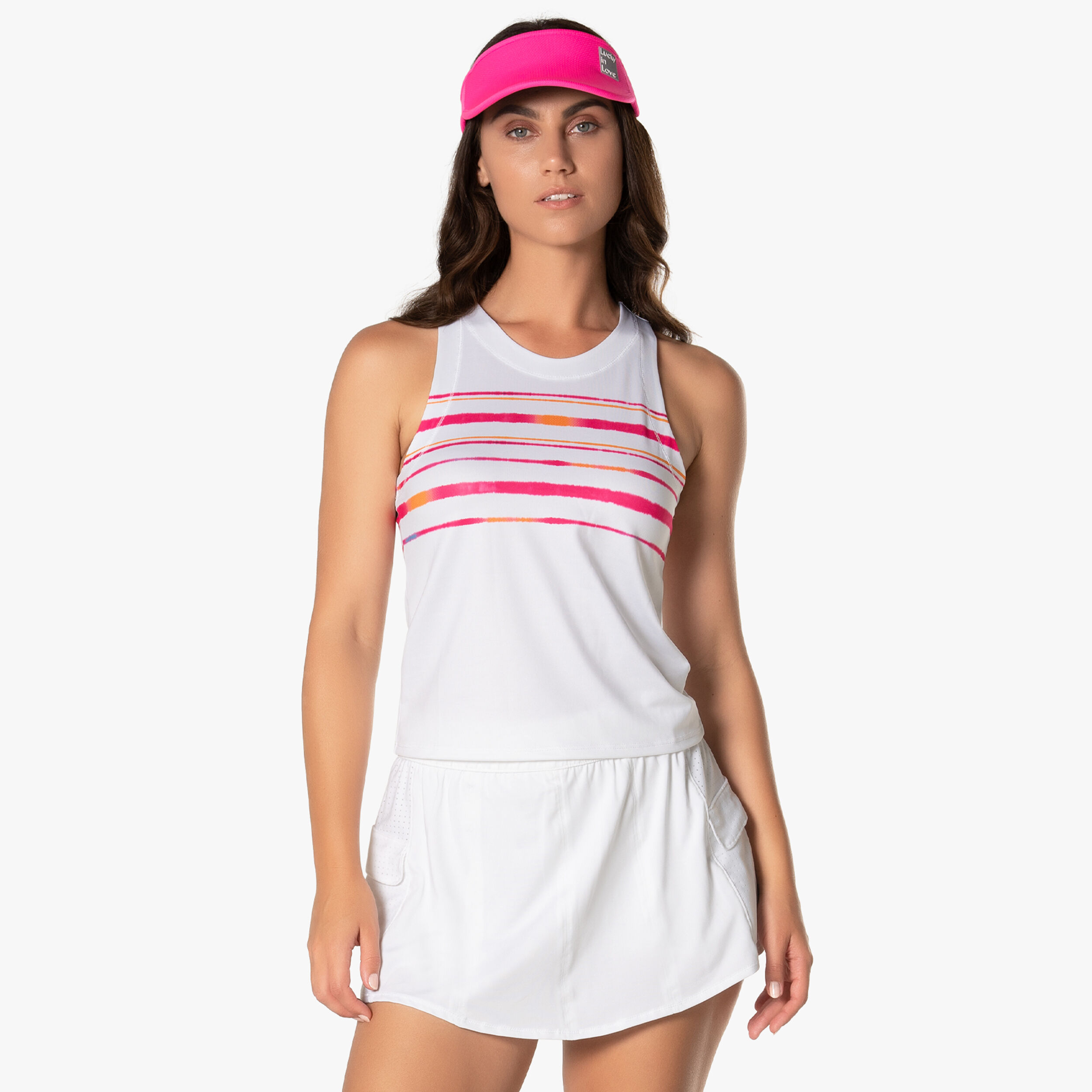 Shock N' Awe Tank-Top Damen - Weiß, Koralle