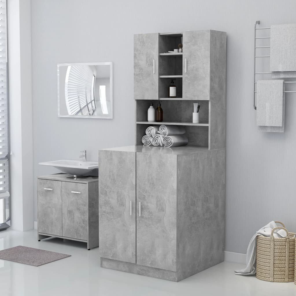 vidaXL Waschmaschinenumbauschrank Waschmaschinenschrank Weiß 71 x 71,5 x 181,5 cm Holzwerkstoff