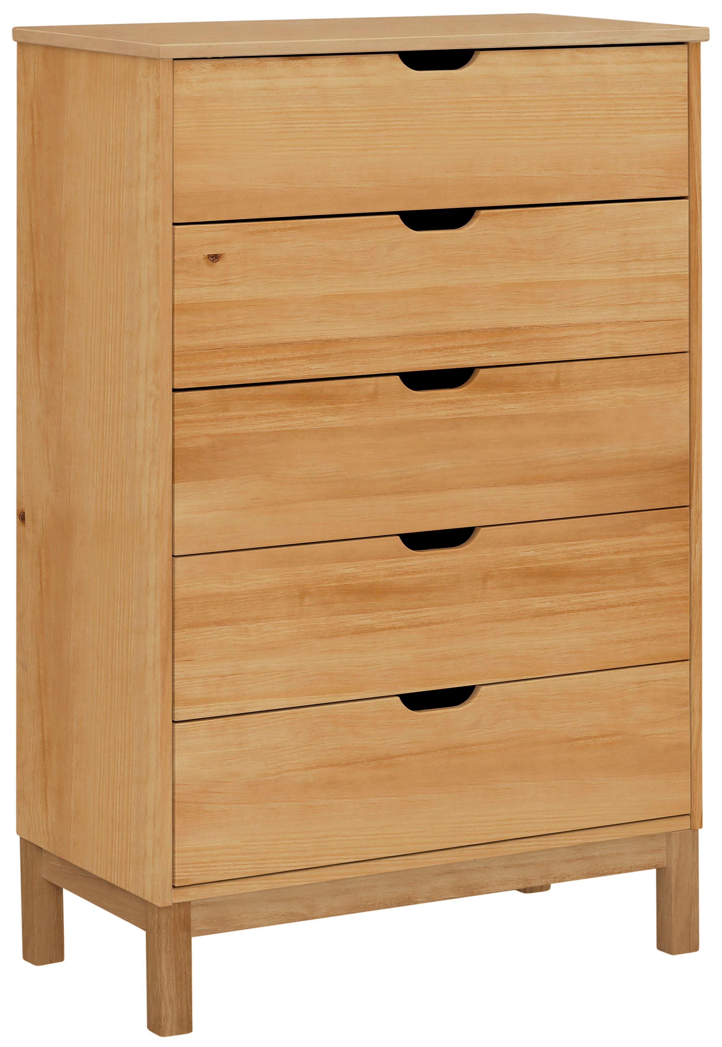 Home affaire Kommode Post, massives Kiefernholz, mit vielen Stauraummöglichkeiten, Breite 76 cm