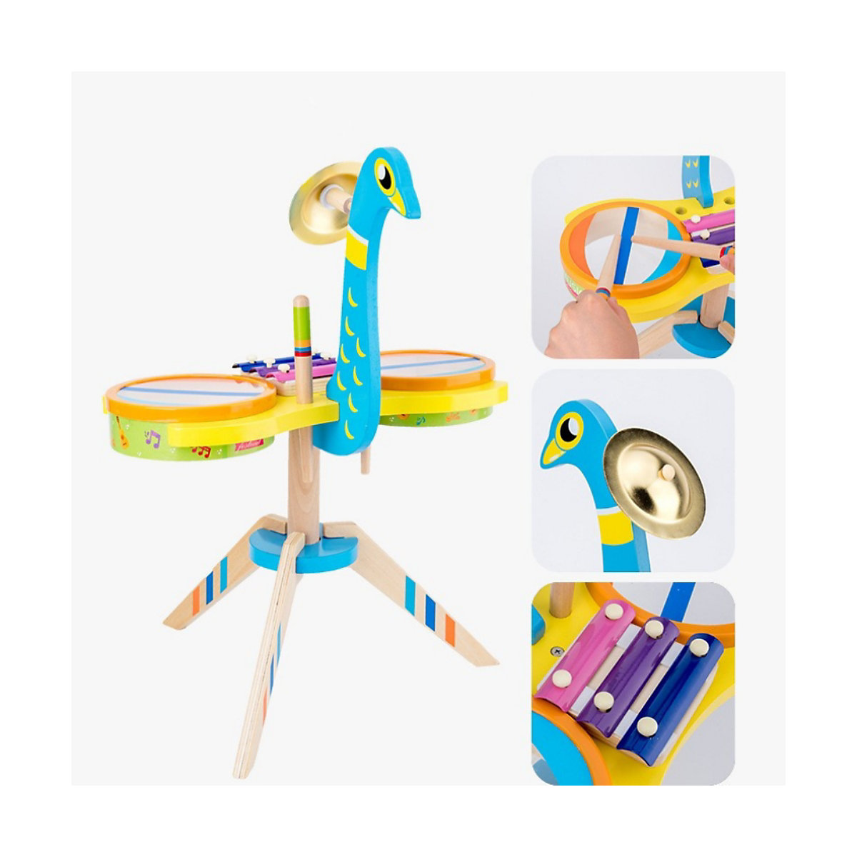 Schlagzeug Multifunktionales Musikspielzeug für Kinder Rhythmusinstrumente
