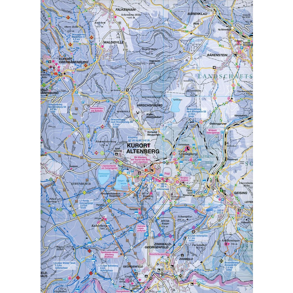 Wintersportkarte Skiregion Osterzgebirge 1:33 000 - Winterwanderkarte