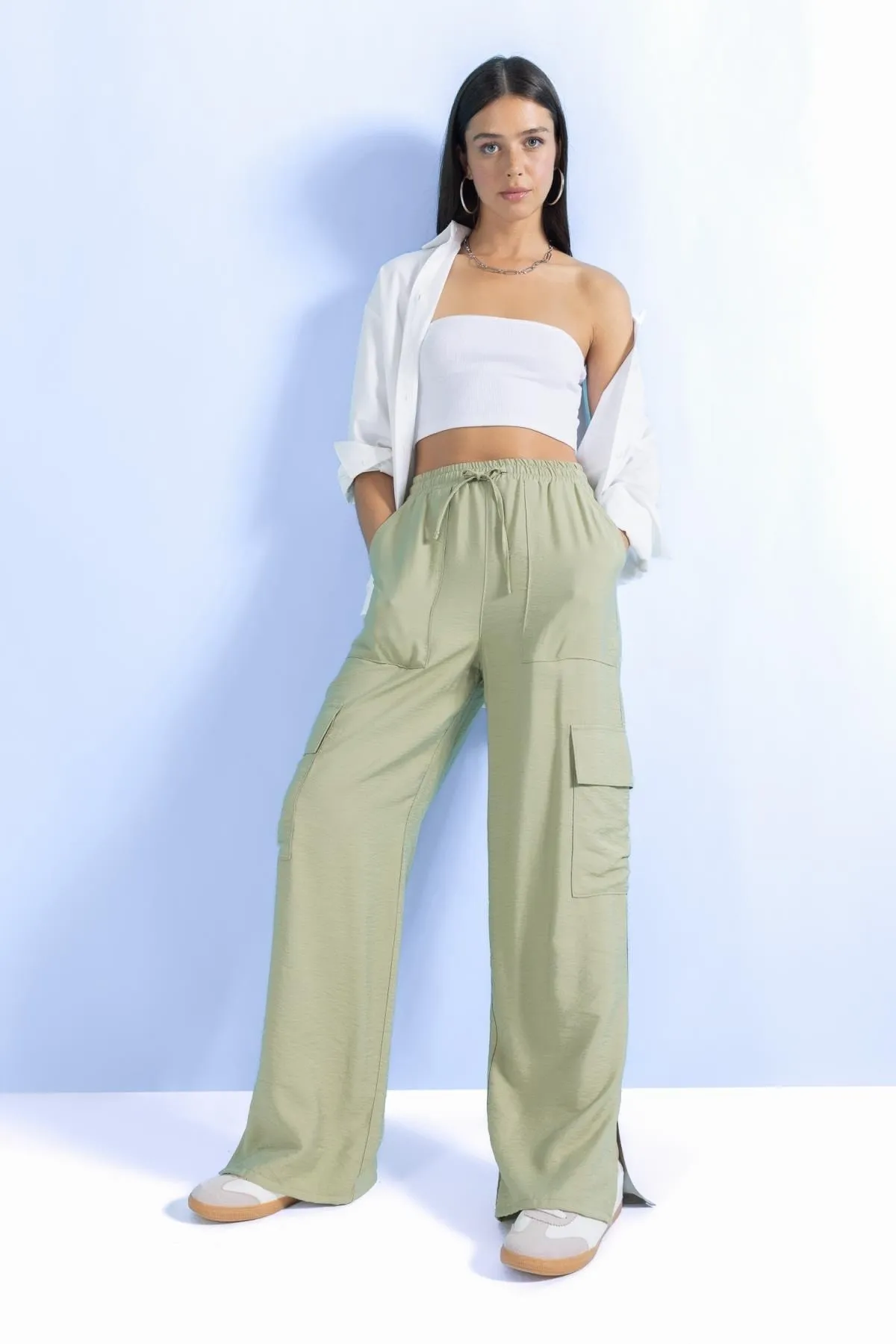 DeFacto  Weite Beintasche, hohe Taille, weites Bein, lange Hose A9212ax23sm