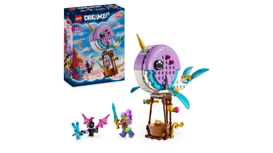 LEGO DREAMZzz 71472 Izzies Narwal-Heißluftballon