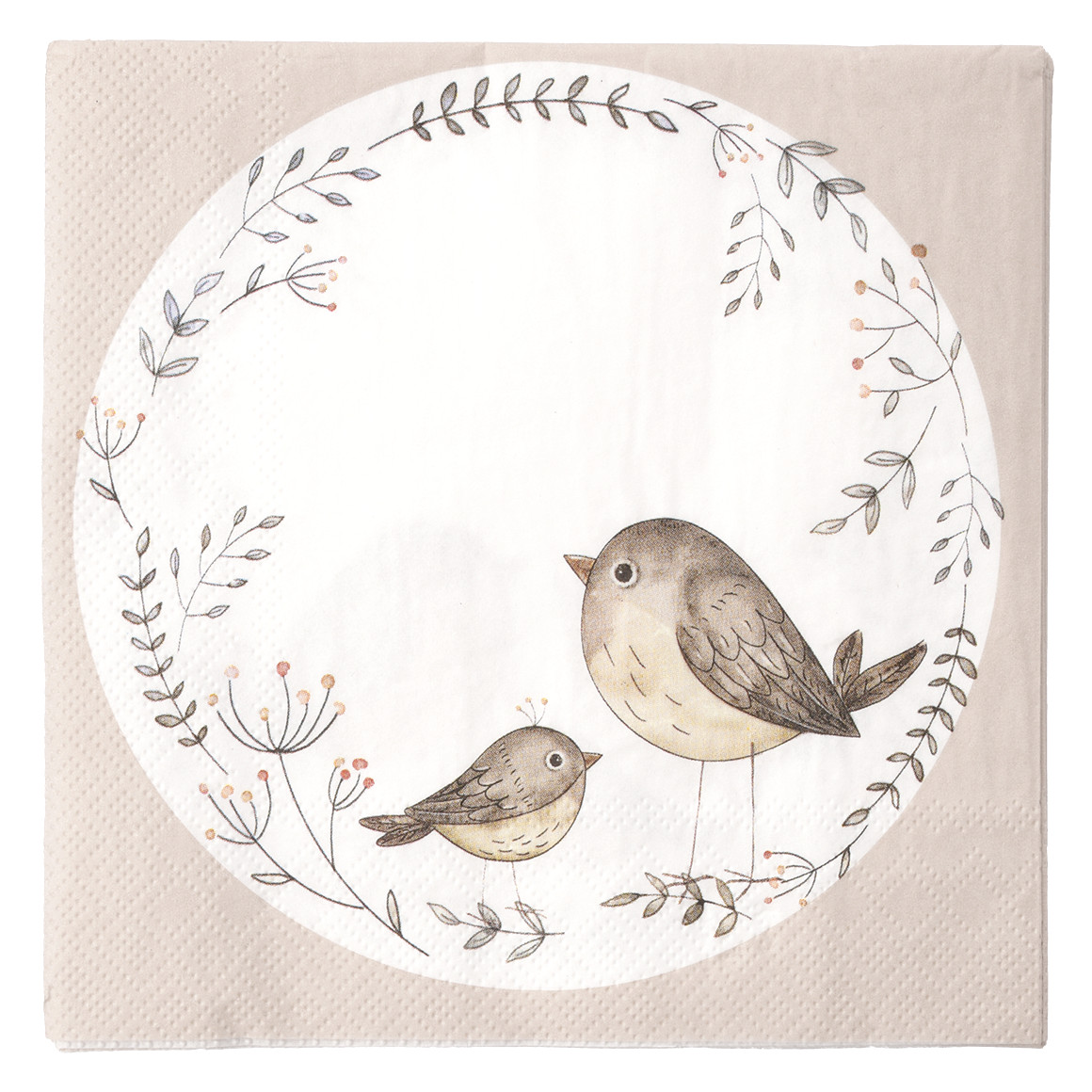 20 Servietten mit Vogel-Motiv
