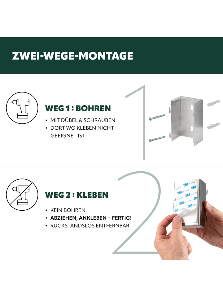 bremermann Wand-Kosmetikeimer 3L Edelstahl günstig kaufen onesize