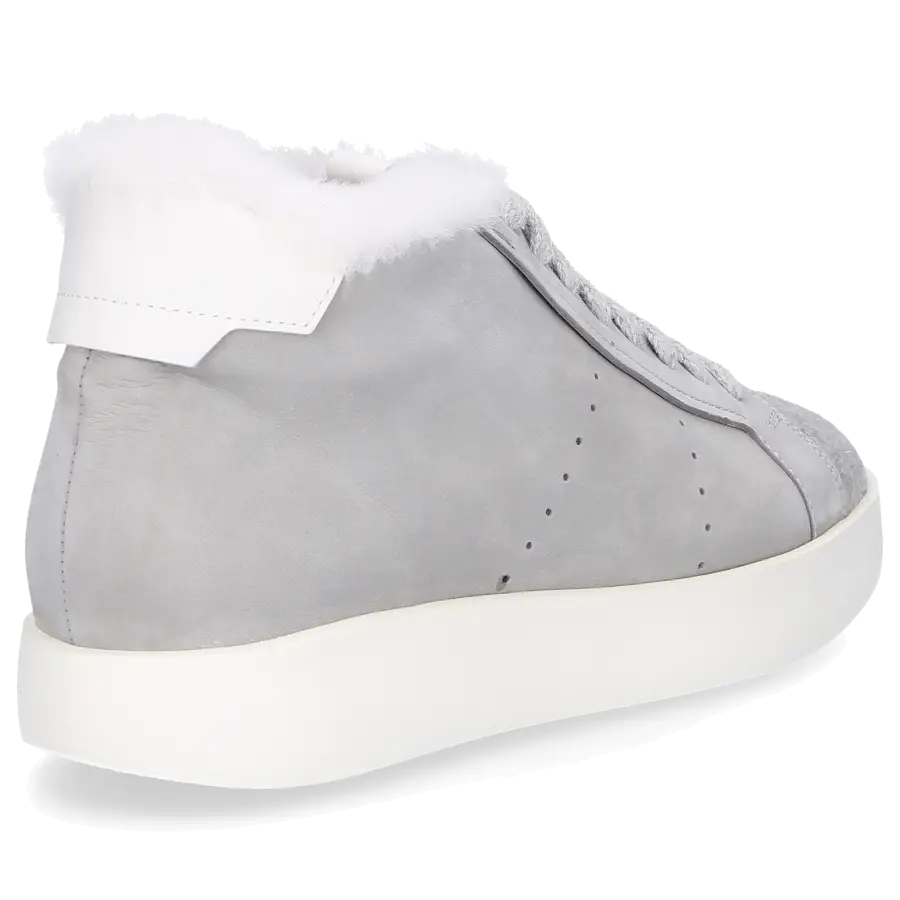 Santoni - Sneaker high 60726 Nubukleder Fellschaft grau - grau