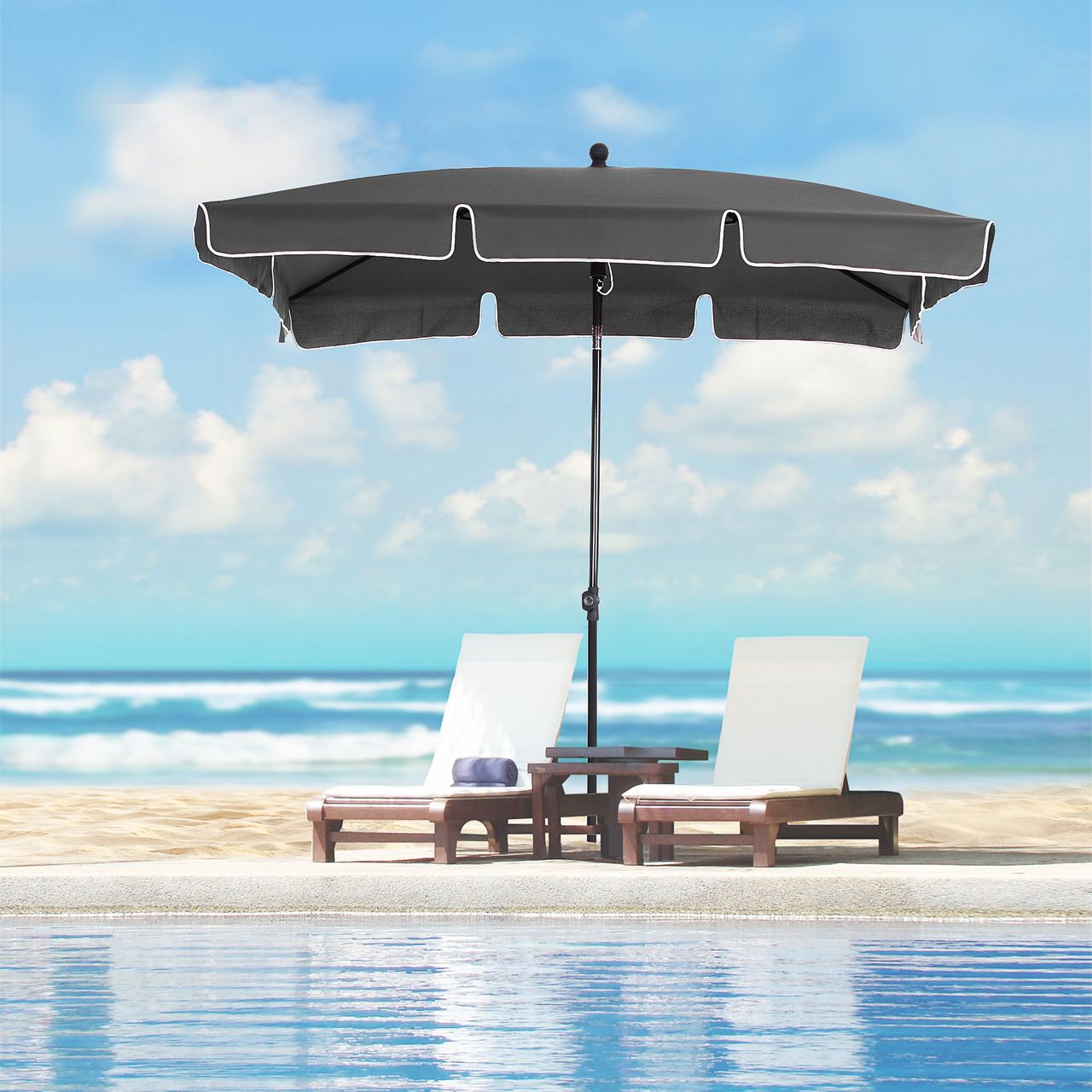 Outsunny Sonnenschirm Gartenschirm Strandschirm Balkonschirm Schirm Sonnenschutz