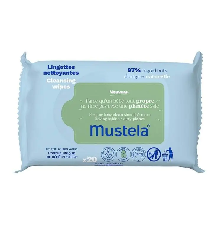 Mustela ekologiškos avokadų valomosios servetėlės